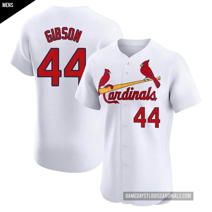 Men's St. Louis Cardinals ＃44 Kyle Gibson Elite White Home Jersey
