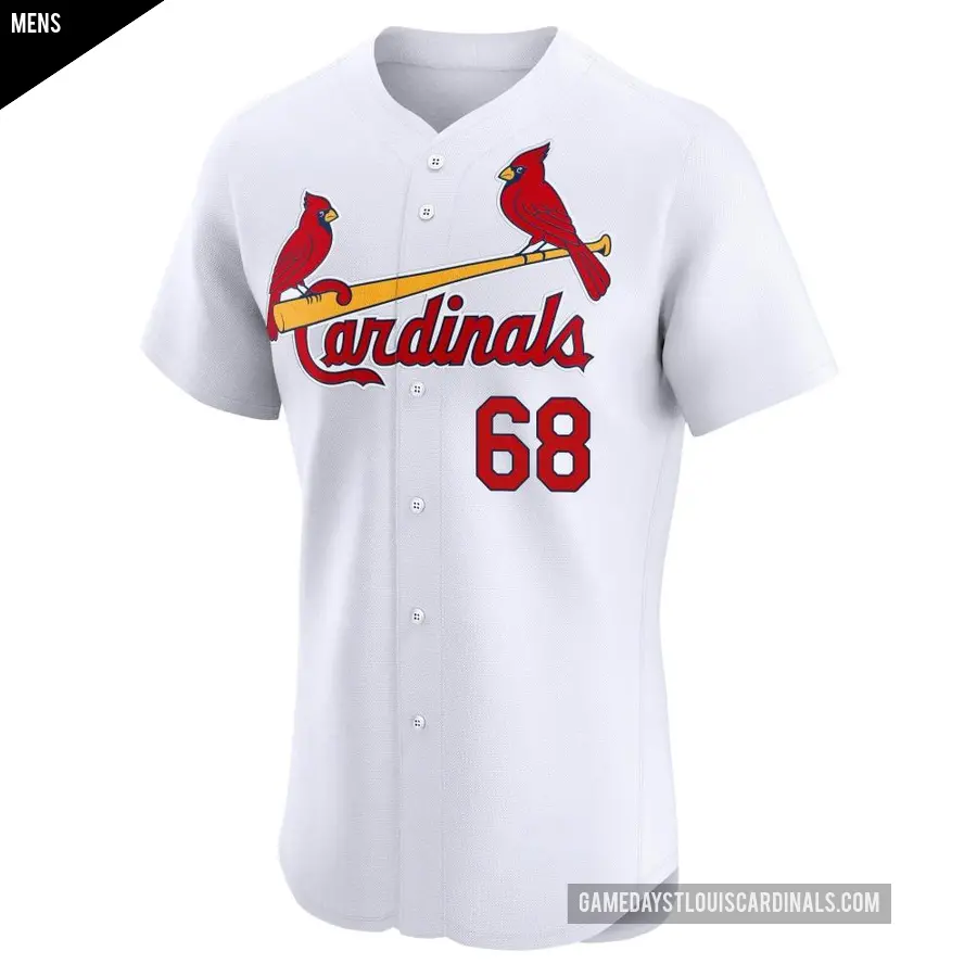 Men&#039;s St. Louis Cardinals &#65283;68 James Naile Elite White Home Jersey