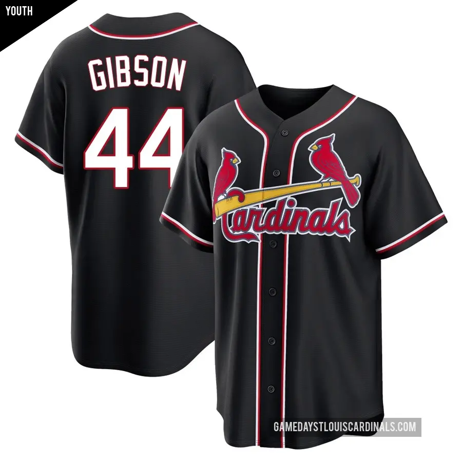 Youth St. Louis Cardinals ＃44 Kyle Gibson Replica Black Fashion Out Jersey